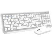 COMBO TECLADO RATON SUBBLIM DUAL PRESTIGE EXTENDIDO PLATA/BLANCO