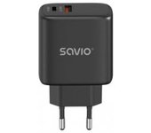 CARGADOR USB 3.0 DE CARGA RÁPIDA 30W SAVIO LA-06/B