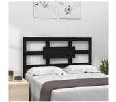vidaXL Cabecero De Cama Madera Maciza De Pino Negro 95.5x4x100 Cm
