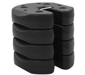 vidaXL Placas De Peso Para Cenador 4 Uds Hormigón Negro 220x50 Mm