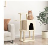 vidaXL Rascador Para Gatos Con Postes De Sisal Color Crema 97 Cm