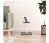 vidaXL Poste Rascador Para Gatos Con Plataforma Gris Claro 38 Cm