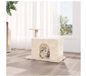 vidaXL Rascador Para Gatos Con Postes De Sisal Color Crema 51 Cm