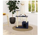 vidaXL Rascador Para Gatos Con Postes De Sisal Gris Oscuro 70 Cm