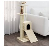 vidaXL Rascador Para Gatos Con Postes De Sisal Color Crema 92 Cm