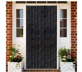 vidaXL Cortina Mosquitera De Chenilla Gris Antracita 90x220 Cm