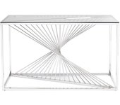 Kare Design Consola de cristal y acero cromado