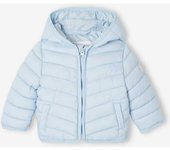 VERTBAUDET Chaqueta acolchada ligera con capucha, para bebé azul claro
