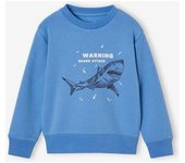 VERTBAUDET Sudadera Basics con estampado gráfico para niño   azul
