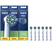 Oral-b Reemplazo De Cepillo Eléctrico Eb50rx-6 6 Unidades