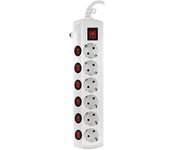 Hepoluz Regleta Cable 6 Tomas Con Interruptor 1.5 M