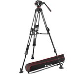 Manfrotto Cabeza De Vídeo Fluida Con Trípode De Aluminio Rápido Doble 645 504x