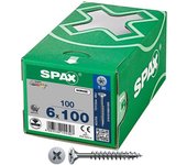 Spax Tornillo De Estrella Para Madera De Cabeza Avellanada Wirox T30 6x100 Mm 100 Unidades