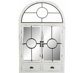 Home Decor Espejo De Pared De Madera Y Metal 56x3x92 Cm