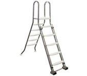 Astralpool Peldaños De Escalera De Seguridad Aisi-Ø43 Con Plataforma Para Piscinas Elevadas 2x3 304l 1m Inox One Size unisex