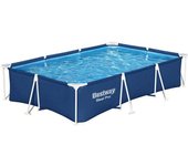 Bestway Piscina Tubular Rectangular 56411 Steel Pro 300x201x66cm Blue / White 3300 litros unisex