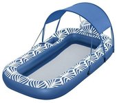 Bestway Colchoneta Hinchable De Lujo Para Piscina Con Parasol Navy / White 198 x 112 cm unisex