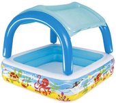 Bestway Con Piscina Inflable Cuadrada Con Toldo 147x147x122 Cm Multicolour 265L unisex