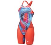 Speedo Bañador De Competición Con Espalda Abierta Fastskin Lzr Pure Valor 2.0 Kneeskin Flame Red / Picton Blue UK 23 female
