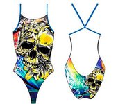 Turbo Traje De Baño Hibiscus Pro Racer Thin Strap Royal S female
