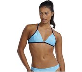 Tyr Top De Bikini Durafast Elite Triangle Tieback Lapped Light Blue / Aqua M female