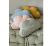 VERTBAUDET Cojín personalizable de gasa de algodón Nube mostaza