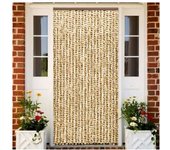 vidaXL Cortina Mosquitera Beige Y Marrón Chenilla 90x220 Cm