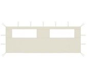 vidaXL Pared Lateral De Cenador Con Ventanas Color Crema 6x2 M