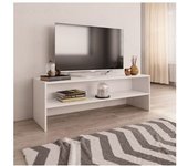 vidaXL Mueble Para Tv Madera Contrachapada Blanco 120x40x40 Cm