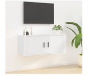 vidaXL Mueble Para Tv De Pared Blanco Brillante 100x34.5x40 Cm