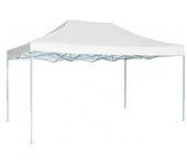 vidaXL Carpa De Fiesta Plegable Profesional Acero Blanco 3x4 M