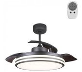 Wonderlamp Ventilador Led Con Aspas Plegables Garin Negro Cct (35w)