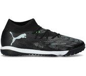 Puma - Bota de fútbol Future 8 Match Turf, Unisex, Black-Silver-Fluo Green, 8.5 UK