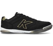 Kelme - Zapatilla de fútbol sala Precision, Unisex, Negro-Oro, 8 USA