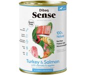 Dibaq Sense Perro Puppy Grain Free Salmón y Pavo Latas 12 x 380 gr