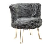 Mauro Ferretti Sillón de tela gris 73x64x77 cm