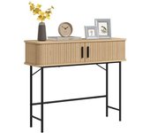 Homcom Mesa consola 100x30x80 cm roble