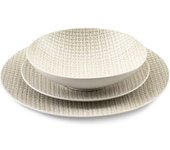 Medard de Noblat Vajilla de 18 piezas gres crema