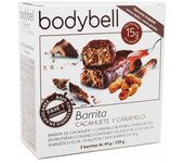Bodybell Barrita Cacahuete Caramelo 5 Unidades 44 g