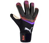 Guantes de portero de fútbol puma future pro hybrid negro/rojo