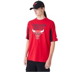 Camiseta new era nba panel oversized chicago bulls rojo hombre