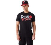 Camiseta new era nba infill graphic chicago bulls negro hombre