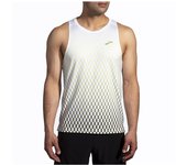 Camiseta de running brooks atmosphere singlet 2.0 hombre blanco
