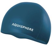 Gorro de natación aqua sphere plain dark silicona verde/blanco