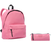 Pack mochila + estuche Kalex  - Rosa Mediano