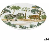 Plato de postre la mediterránea sauvage melamina 20 x 20 x 1,5 cm (24 unidades)