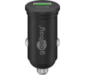 Goobay 61739 cargador de dispositivo móvil Smartphone Negro Encendedor de cigarrillos Carga rápida Interior