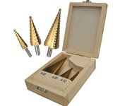 Juego de 3 brocas escalonadas 4-32 mm, herramientas de alta precisión, ideal para perforación en metal, madera y plástico, duraderas y fáciles de usar.