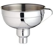 KitchenCraft Embudo ajustable para mermelada casera, embudo de acero inoxidable con gancho lateral para manipular y guardar, embudo de cocina apto para lavavajillas, embudo de 14 cm, 1 unidad