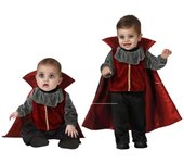 Atosa disfraz vampiro bebé niño rojo con capa 12 a 24 meses